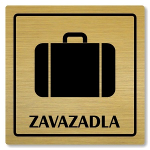 Zavazadla, 100x100mm, zlatá, Arizona